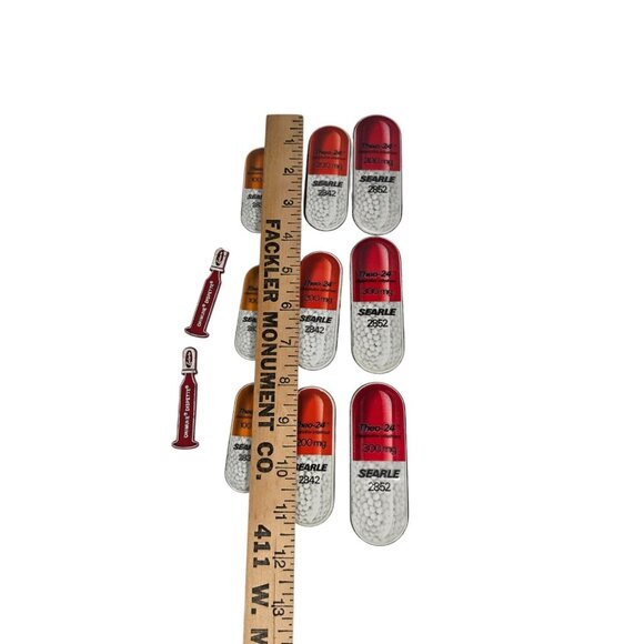 Vintage Pharmaceutical Magnet Lot Theo 24 Searle Orimune Dispettes Medical Decor - Picture 6 of 8